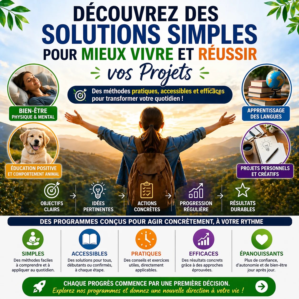 Découvrez des Solutions Simples pour Mieux Vivre et Réussir vos Projets